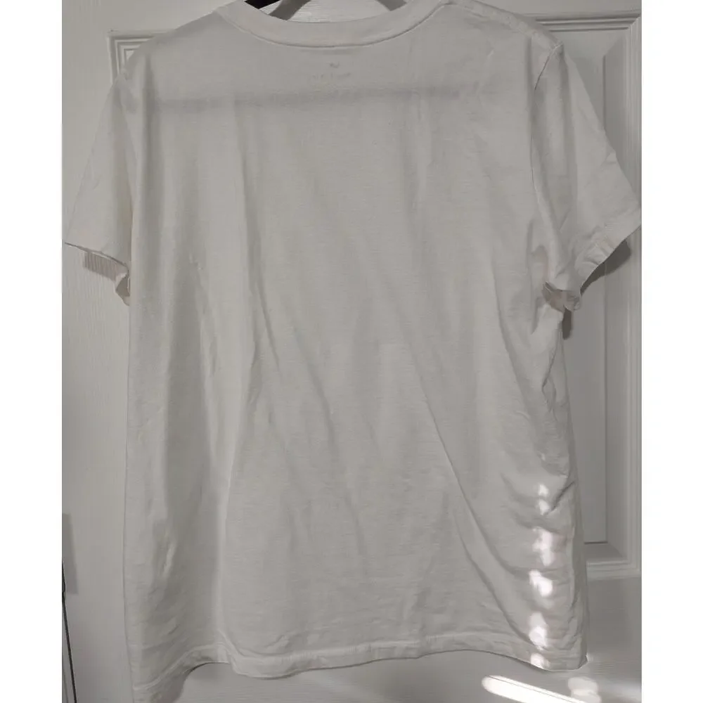 Nike Women's sz XL The Nike Tee T-Shirt Pink Logo white & pink cute T